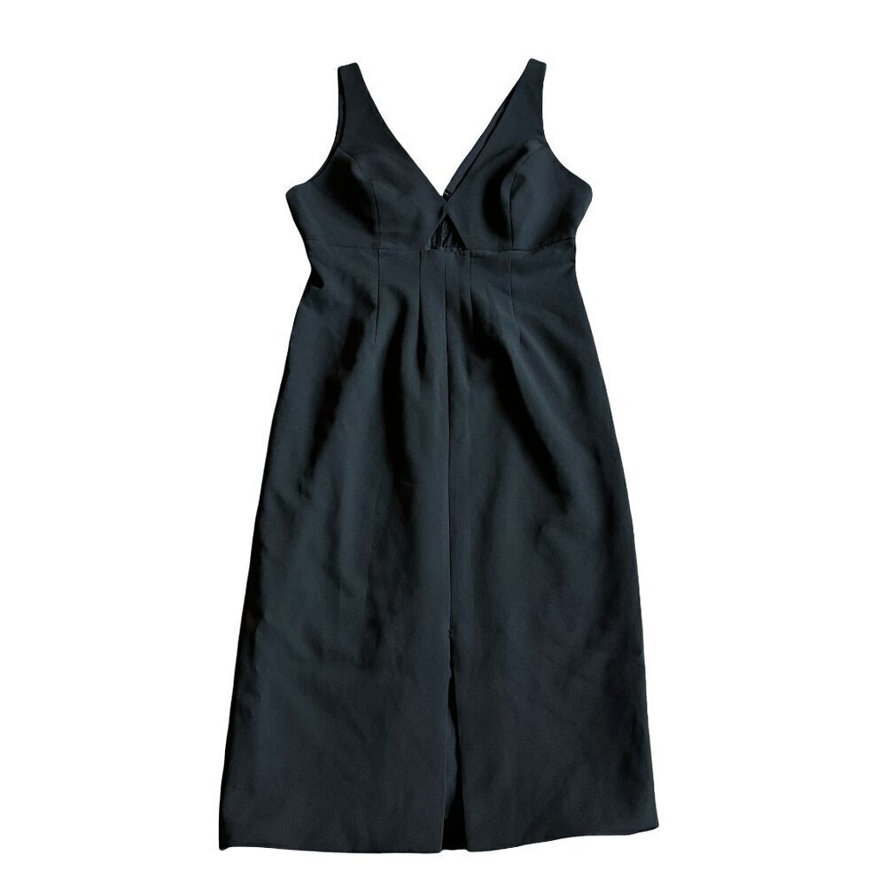 Alice + Olivia Black Sheath Dress Cutout Front Mesh Back Sleeveless Size Large